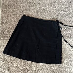 NWT Gap Cotton Linen Wrap Mini Skirt